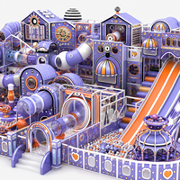 Oferta Especial: Parque Infantil Comercial Interior para Niños con Tobogán en Espiral y Carrusel, Temática Galáctica Personalizada, de Calidad Premium, Seguro y Duradero