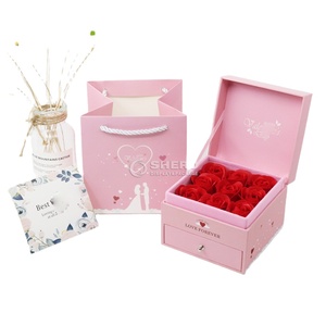Caja de Regalo Portátil con Diseño de Flores y Logotipo Personalizado, Caja de Regalo Plegable con Ramo Floral para el Día de San Valentín, Navidad y Otros Días - Product Image 3