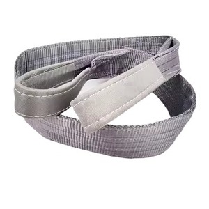 Eslinga de elevación de poliéster de alta resistencia con anillas, tipo cinta plana reforzada, de 1-10 toneladas, con anillas de color, longitud ajustable de 1-100M - Product Image 2