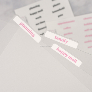 Diviseurs de planificateur en PP givré personnalisé Page 5 Diviseurs en PP à onglet latéral pour autocollants d'étiquettes - Product Image 2