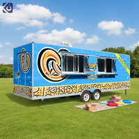Remorques alimentaires mobiles CAMPTRL entièrement équipées, camion de restauration rapide avec équipement de cuisine complet, chariot à glaces et à pizzas