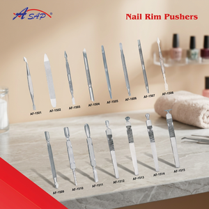 Herramienta Profesional de Acero Inoxidable para Empujar y Remover Cutículas, Doble Punta, Reutilizable, para Limpiar Uñas, Manicura OEM, Color Natural, Tipo Plano - Product Image 1