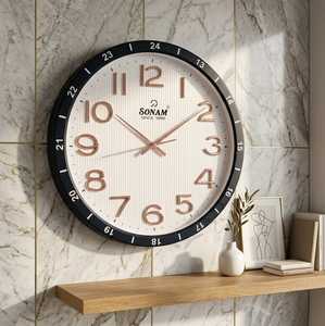 นาฬิกาแขวนผนังทรงกลมรุ่นล่าสุดปี 2026 รุ่น Slim Sweep 16 สำหรับตกแต่งบ้าน สำนักงาน และห้องนอน รุ่น 2487 - Product Image 1