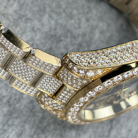 Montre entièrement personnalisée sertie de diamants Moissanite pour hommes, montre de luxe Hip Hop, montre cadeau, montre en diamants pour hommes