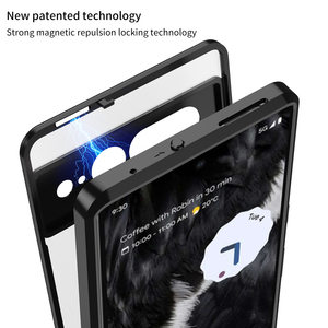 Funda de marco de parachoques de Metal magnético a presión elástica para Google <span class=keywords><strong>Pixel</strong></span> 10 9 Pro XL 8A 8 9 Pro <span class=keywords><strong>7</strong></span> 7A funda protectora de lente de PC esmerilada - Product Image 4