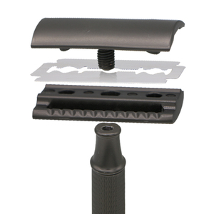 Mükemmel kalite siyah erkek jilet sıfır atık ağır pirinç kolu klasik 3 parça çift kenarlı emniyetli jilet - Product Image 3