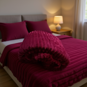 Cubrecama Ligero y Sedoso para Cama Doble, Tejido Liso Teñido, Cubrecama de Lujo - Product Image 2