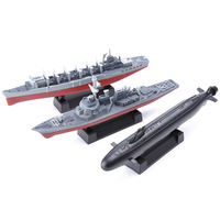 8 pièces par ensemble de modèles de passe-temps en plastique croiseurs de mer ensemble militaire Navire de la marine Kits de Construction éducatifs pour enfants sous-marins navires de guerre