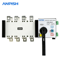 Commutateur de transfert de puissance double ATS 4P de qualité PC 200A 250A pour système de secours d'alimentation industriel complet pour armoire et infrastructure