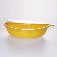 Boîte d'emballage plastique en forme de banane, personnalisée, pour gâteaux en plastique pet, vente en gros, 50 pièces
