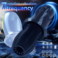 Masturbateur masculin portable étanche à vibrations puissantes et rotation automatique, type Aircraft Cup, pour hommes, jouet sexuel