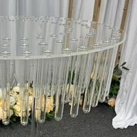 Vase de table en acrylique transparent de 80 cm de haut, durable, pour mariage, décoration de fête, remise de diplôme, Diwali, Pâques, Saint-Valentin