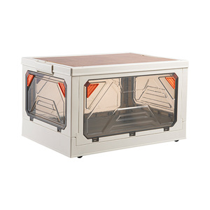 Outdoor Portable Folding <b>Storage</b> <b>Box</b> 2900g White Rectangle Foldable Transparent <b>Camping</b> Car Travel Organizer - Product Image 5