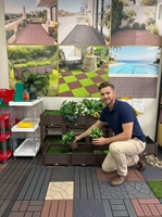 Dalles de terrasse en PP modernes 304*304mm à installer soi-même, antidérapantes, imperméables et résistantes aux UV, haute capacité de charge, pour garage