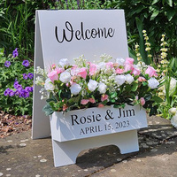 Panneau de bienvenue personnalisé pour mariage, fleurs, acrylique autoportant, décoration d'événement, support de bienvenue pour mariages et autres occasions