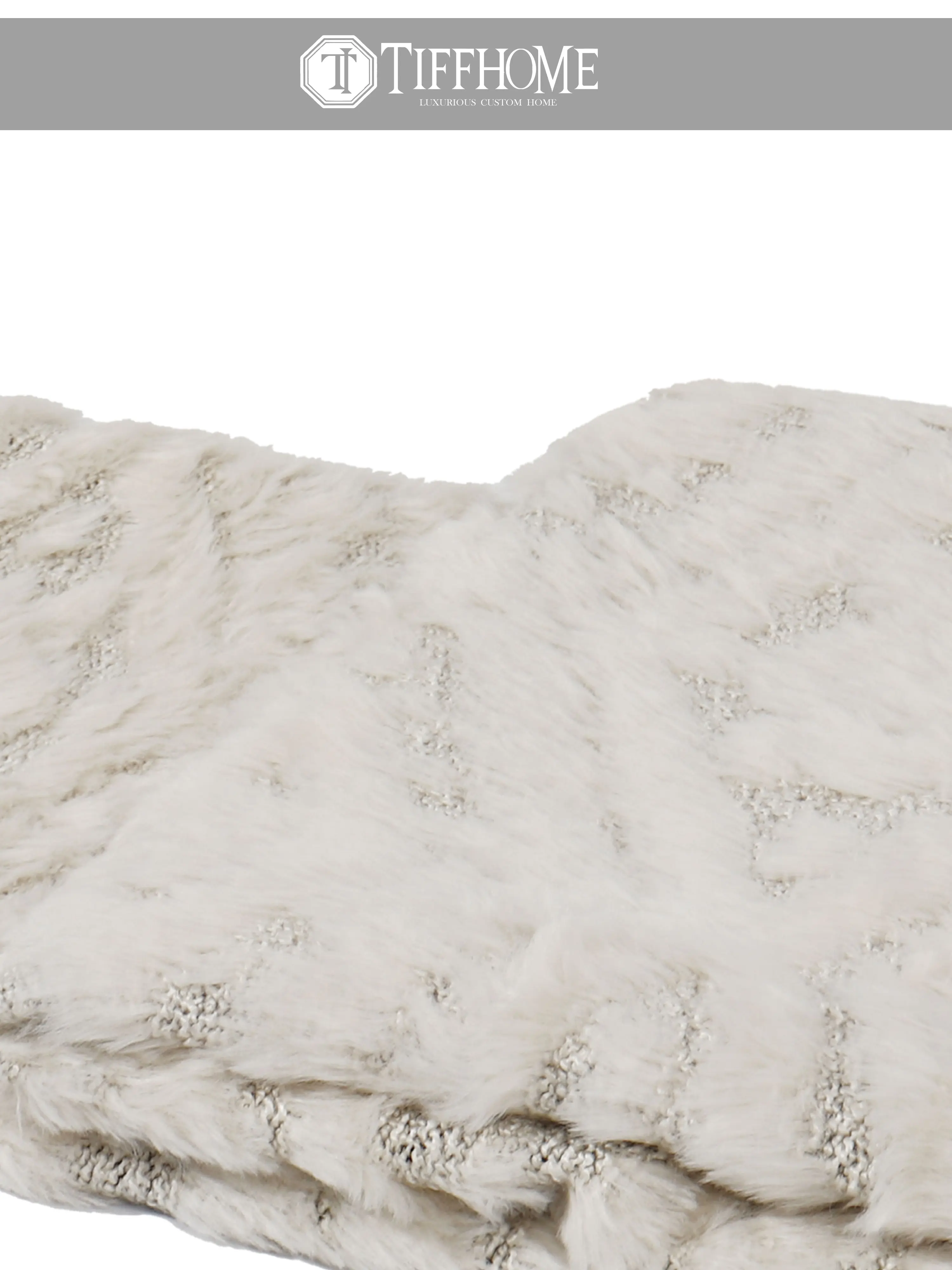 ティフホームふわふわ通気性幾何学的卸売人気70 * 240cm環境にやさしい白い織りシンプルな起毛ソファベッドスローブランケット