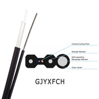 Câble de descente FTTH GJYXCH, fibre optique extérieure, modèle unique G657a2, 1 cœur, câble de descente en fibre optique monomode, 1 cœur