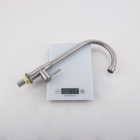 Robinets industriels en acier inoxydable brossé, 304 robinetterie pour évier de cuisine, robinet d'eau froide, livraison directe depuis l'usine