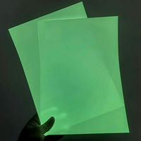 Feuille de papier autocollant luminescent imprimable de taille personnalisée A3 A4 8,5x11 pouces, qui brille dans le noir, pour imprimante laser et jet d'encre