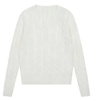 Pull en tricot pour femme 100% coton, personnalisé avec broderie, respirant, automne, uni, décontracté, de haute qualité, avec logo