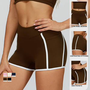 Pantaloncini da Yoga a Vita Alta Personalizzati per Donna, Traspiranti, Tinta Unita, Asciugatura Rapida, Elastici, Modellanti e Anti-Trasparenza - Product Image 6