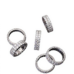 Anillo de Diamante Moissanita VVS Brillante al por Mayor, Corte Redondo, Plata 925, Chapado en Oro, Anillos de Compromiso y Boda con Engaste Clásico de Garras - Product Image 4