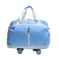 Sac de voyage portable en tissu Oxford 20-35L grande capacité extensible avec séparation sec/humide unisexe à porter à la main ou à l'épaule