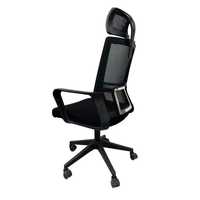 Chaise de bureau ergonomique entièrement en maille, réglable en hauteur, pivotante, à dossier haut avec coussin en mousse
