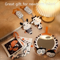 Tumama enfants suspendus livre hochet jouets noir et blanc miroir doux livres froissé occupé livre Flashcard peluche jouet sur bébé poussette