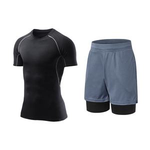 Collants Personnalisés Homme Vêtements de Sport à Séchage Rapide Ensembles de Compression pour Salle de Sport Chemises et Pantalons de Compression Homme Hauts de Course - Product Image 5