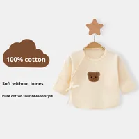 A-Class infantile coton demi-dos chemise conception sans couture pour printemps automne quatre saisons 100% coton matériel nouveau-né moines vêtements