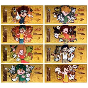 Nouveaux billets de banque en feuille d'or Pokémon d'anime japonais, pièces commémoratives plaquées or double face, cartes de collection et cadeaux - Product Image 1