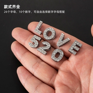 จี้สร้อยคอโลหะผสมอักษรภาษาอังกฤษและตัวเลข  กระเป๋าใ<span class=keywords><strong>ส</strong></span>่เครื่องประดับ  อุปกรณ์เ<span class=keywords><strong>ส</strong></span>ริมเครื่องประดับ  วั<span class=keywords><strong>ส</strong></span>ดุ DIY ทำด้วย<span class=keywords><strong>มื</strong></span>อ - Product Image 2