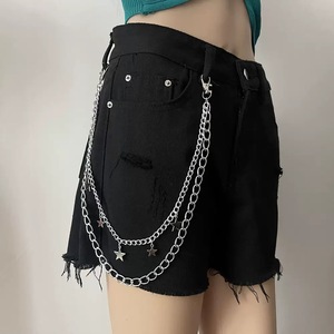 Double Layered Star Pendant Waist <b>Chain</b> Zinc Alloy Casual Fashion Accessory For Men And Women Hip Hop Style <b>Jeans</b> <b>Chain</b> - Product Image 1