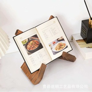 Wooden Record Holder Tablet <b>Pc</b> <b>Stand</b> Desktop Book Rack For Recipe Menu Display - Product Image 1