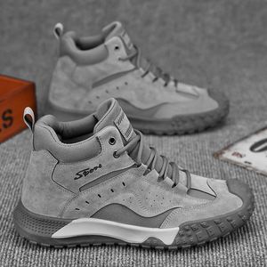 Chaussures de sport décontractées de luxe pour hommes, tendance mode, à lacets, couleur unie, antidérapantes, chaudes, toutes saisons, semelle intérieure en EVA - Product Image 4