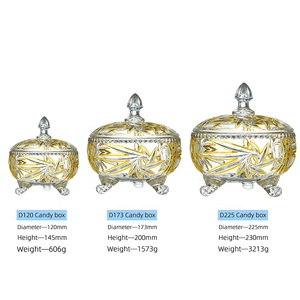 Boîte <span class=keywords><strong>à</strong></span> bonbons en verre sur pied Gold Line, motif <span class=keywords><strong>moulin</strong></span> <span class=keywords><strong>à</strong></span> <span class=keywords><strong>vent</strong></span> et fleurs, capacité 250 ml, bol <span class=keywords><strong>à</strong></span> fruits, couvercle de rangement, styles pour mariages, restaurants - Product Image 1