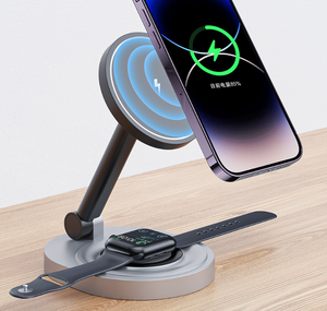 Support de téléphone XSR chargeur sans fil 3 en 1 pour Xiaomi Samsung iPhone 13 12 <span class=keywords><strong>11</strong></span> Pro Max montre 15W Station de charge rapide support de téléphone - Product Image 4