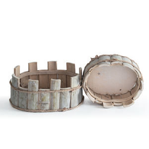 Neuheit Maßgefertigter Garten-Pflanzkübel Natürlicher Holz-Bambusfaser-Blumentopf - Product Image 3