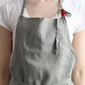 Tablier de cuisine unisexe en lin et <span class=keywords><strong>coton</strong></span> de style japonais, à nouer, longueur intégrale, pour café, artiste, ou travail - Product Image 5