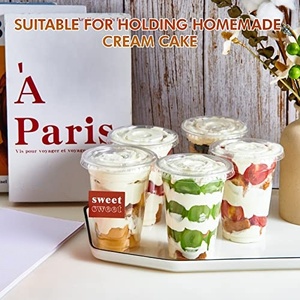 Gobelets en plastique jetables de haute qualité, gobelets en plastique PET transparents avec couvercle pour boissons froides, bubble tea - Product Image 2
