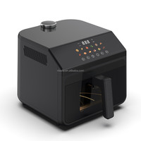 Nouvelle friteuse à air vapeur Aifa 6,5 l avec réservoir d'eau de 500 ml, 2 éléments chauffants, fonction vapeur réelle, friteuse à air numérique intelligente et colorée