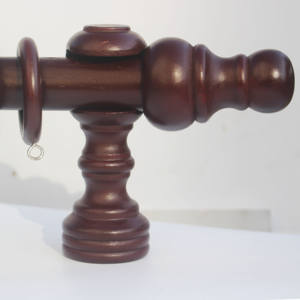 BARRA DE MADERA PARA CORTINA set di aste per tende in legno terminali staffe anelli accessori vendita calda 28MM tenda in legno stile classico <span class=keywords><strong>po</strong></span> - Product Image 5