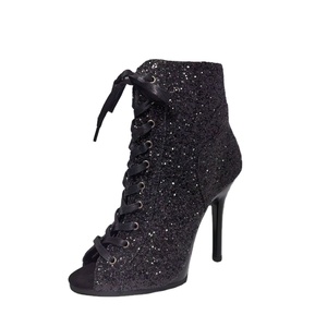 Bottines <span class=keywords><strong>de</strong></span> <span class=keywords><strong>danse</strong></span> noires à paillettes, à bout ouvert, à talon aiguille, pour la <span class=keywords><strong>danse</strong></span> <span class=keywords><strong>jazz</strong></span>, la pole dance, les spectacles sur scène et la <span class=keywords><strong>danse</strong></span> <span class=keywords><strong>de</strong></span> salon - Product Image 1