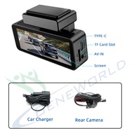Usine double objectif Wifi Gps Dash Camera avant et intérieur voiture boîte noire double 4k Dashcam voiture Dvr voiture caméra 4k Dash Cam