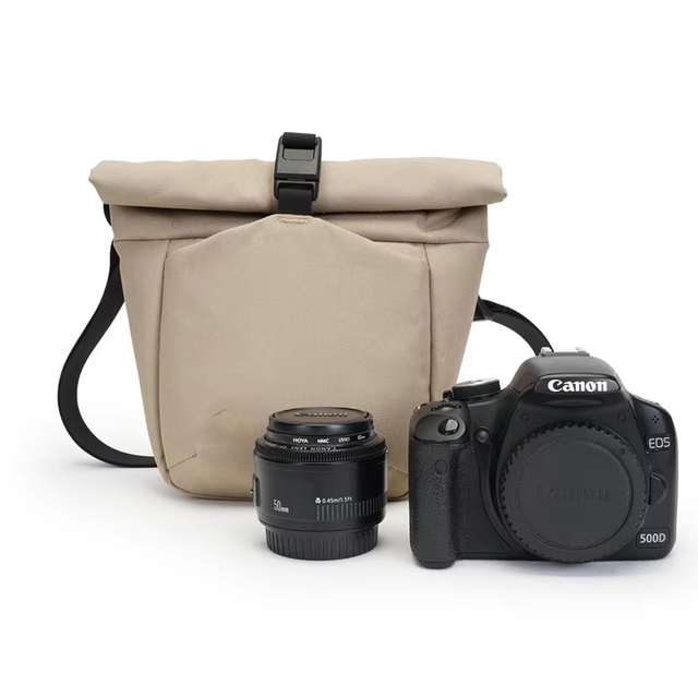 Professional Small Women's Vintage Crossbody Camera Bag Portable Durable Zipper Recycled Canvas Fashion Travel Sling Bag