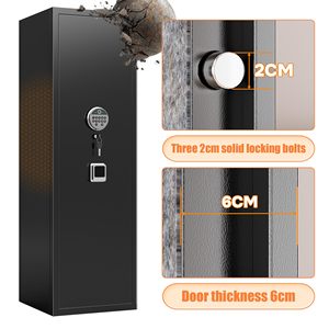 Cassaforte per Armi con Impronta Digitale per Fucili e Pistole, Nessun Assemblaggio Richiesto, Armadietto in Acciaio con Serratura a Chiave e Password per Casa - Product Image 6