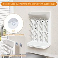 Support de séchage pour biberons 3 niveaux, 24 biberons, vertical, mural ou sur comptoir, sans BPA, avec paniers de rangement pour brosses - Vente chaude