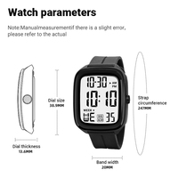 Jam Tangan Digital Sport LED DIRAY untuk Anak Pelajar, Tahan Air 50M, Tali Magnetik Lepas Pasang, Layar 3D Melengkung, Alarm, Tampilan Minggu, Bersertifikasi CE RoHS FCC, 8 Warna, OEM