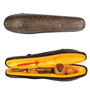 NAOMI profesional chino hecho a mano negro bambú <span class=keywords><strong>Hulusi</strong></span> <span class=keywords><strong>flauta</strong></span> doble tono C clave calabaza <span class=keywords><strong>Flauta</strong></span> étnico instrumento Musical caso - Product Image 6